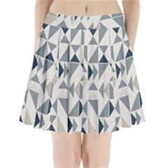 Geometric Triangle Modern Mosaic Pleated Mini Skirt