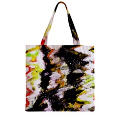 Canvas Acrylic Digital Design Art Zipper Grocery Tote Bag by Amaryn4rt