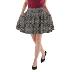 Line Geometry Pattern Geometric A-line Pocket Skirt by Amaryn4rt