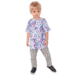 Cute Colorful Nenuphar Flower Kids  Raglan Tee