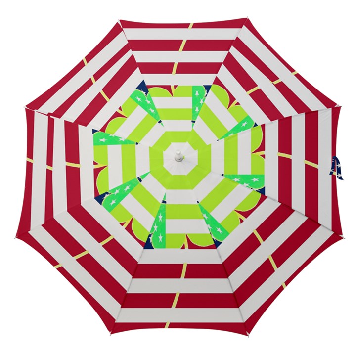 USA Ireland American Flag Shamrock Irish Funny St Patrick Country Flag  Straight Umbrellas