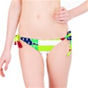 USA Ireland American Flag Shamrock Irish Funny St Patrick Country Flag  Bikini Bottom View1