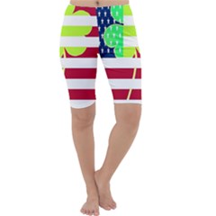 Usa Ireland American Flag Shamrock Irish Funny St Patrick Country Flag  Cropped Leggings  by yoursparklingshop