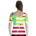 USA Ireland American Flag Shamrock Irish Funny St Patrick Country Flag  Butterfly Sleeve Cutout Tee  View2