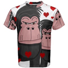 Gorillas Love Men s Cotton Tee by Valentinaart