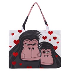 Gorillas Love Medium Zipper Tote Bag