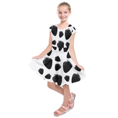 Black Strowberries Kids  Short Sleeve Dress