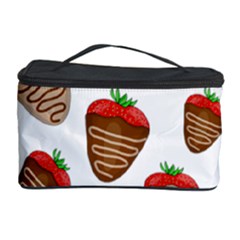 Chocolate Strawberries  Cosmetic Storage Case by Valentinaart