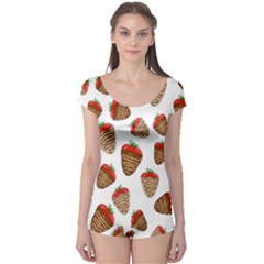 Chocolate Strawberries  Boyleg Leotard  by Valentinaart