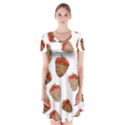 Chocolate strawberries  Short Sleeve V-neck Flare Dress View1