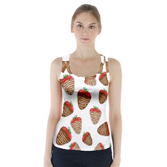 Chocolate Strawberries  Racer Back Sports Top