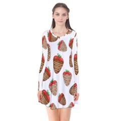 Chocolate Strawberries  Flare Dress by Valentinaart