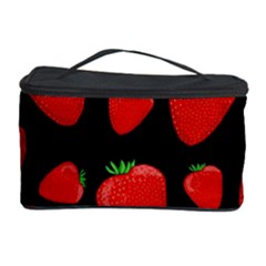 Strawberries Pattern Cosmetic Storage Case by Valentinaart