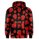 Strawberries pattern Men s Zipper Hoodie View1