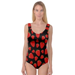 Strawberries Pattern Princess Tank Leotard 