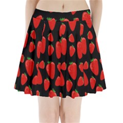 Strawberries Pattern Pleated Mini Skirt by Valentinaart