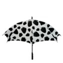 Black strawberries pattern Golf Umbrellas View3