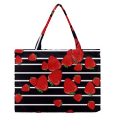 Strawberries  Medium Zipper Tote Bag