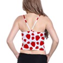 Decorative strawberries pattern Spaghetti Strap Bra Top View2