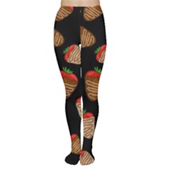 Chocolate Strawberries Pattern Women s Tights by Valentinaart