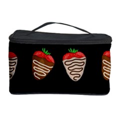 Chocolate Strawberies Cosmetic Storage Case by Valentinaart