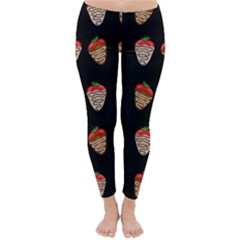 Chocolate Strawberies Classic Winter Leggings by Valentinaart