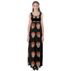 Chocolate Strawberies Empire Waist Maxi Dress by Valentinaart