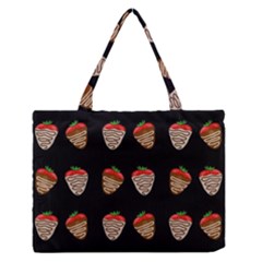 Chocolate Strawberies Medium Zipper Tote Bag