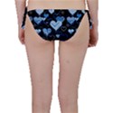 Blue harts pattern Bikini Bottom View2