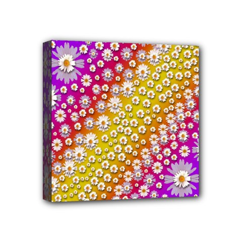 Falling Flowers From Heaven Mini Canvas 4  X 4  by pepitasart