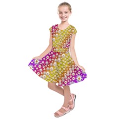 Falling Flowers From Heaven Kids  Short Sleeve Dress