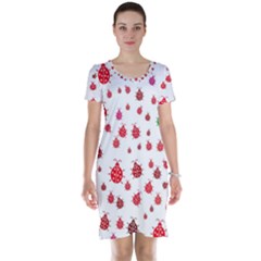 Beetle Animals Red Green Fly Short Sleeve Nightdress by Amaryn4rt