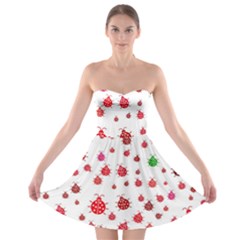 Beetle Animals Red Green Fly Strapless Bra Top Dress by Amaryn4rt