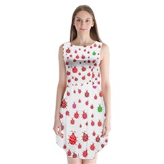 Beetle Animals Red Green Fly Sleeveless Chiffon Dress  