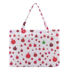 Beetle Animals Red Green Fly Medium Tote Bag by Amaryn4rt