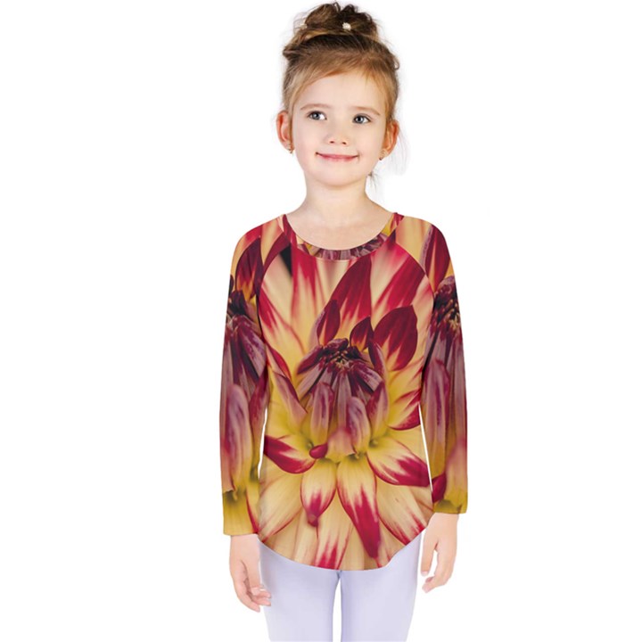 Bloom Blossom Close Up Flora Kids  Long Sleeve Tee