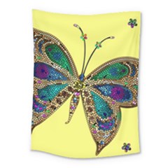 Butterfly Mosaic Yellow Colorful Medium Tapestry