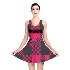 Cube Square Block Shape Creative Reversible Skater Dress by Amaryn4rt