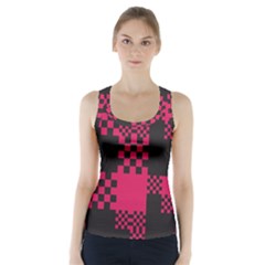 Cube Square Block Shape Creative Racer Back Sports Top