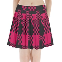 Cube Square Block Shape Creative Pleated Mini Skirt