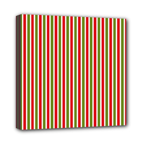 Pattern Background Red White Green Mini Canvas 8  X 8  by Amaryn4rt