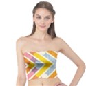 Line Pattern Cross Print Repeat Tube Top View1