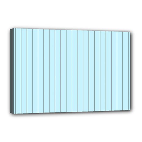 Stripes Striped Turquoise Canvas 18  X 12  by Amaryn4rt