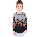 Bicycles Wheel Sunset Love Romance Kids  Long Sleeve Tee View1