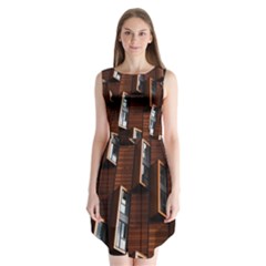 Abstract Architecture Building Business Sleeveless Chiffon Dress  