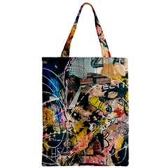 Art Graffiti Abstract Vintage Lines Zipper Classic Tote Bag by Amaryn4rt