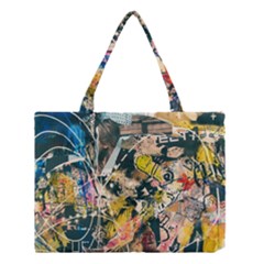 Art Graffiti Abstract Vintage Lines Medium Tote Bag