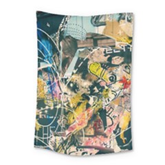 Art Graffiti Abstract Vintage Lines Small Tapestry by Amaryn4rt