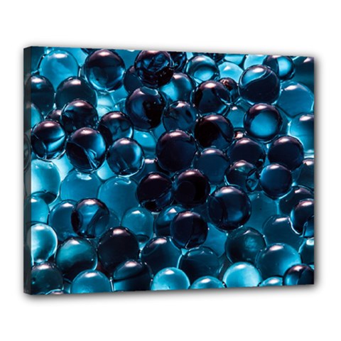 Blue Abstract Balls Spheres Canvas 20  X 16  by Amaryn4rt