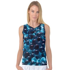 Blue Abstract Balls Spheres Women s Basketball Tank Top